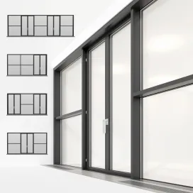 Panoramic glazing stained glass window